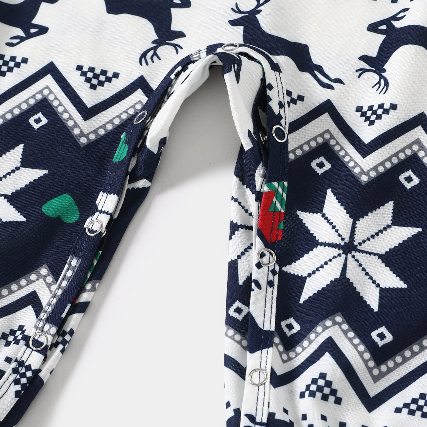 Christmas Family Matching Pajamas Dark Blue Elf Graphic Long-Sleeve Pajamas Sets