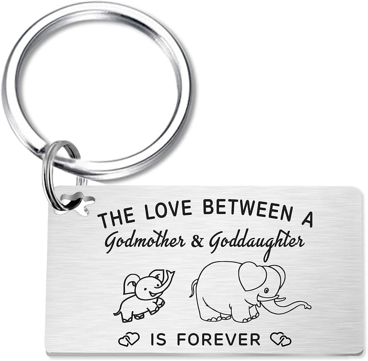 Godmother Proposal Gift, Godmother Gifts from Goddaughter, Keychian Gifts for Godmother Birthday Chirstmas Silver