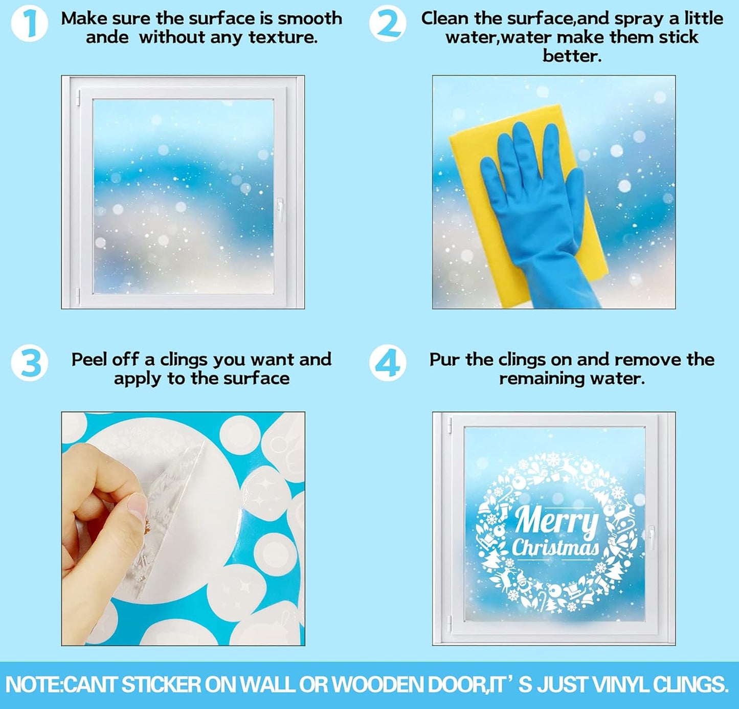 10 Sheets Christmas Decorations -Snowflake Christmas Window Clings Christmas Window Decorations Decals Xmas Decorations,White Snowflake Ornaments Winter Decal 419 Pcs