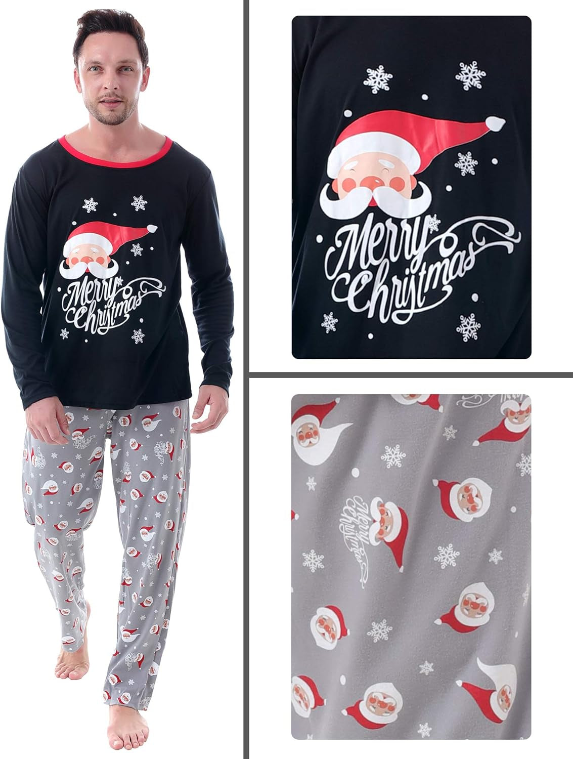 Family Matching Pajama Sets Cute Polar Bear Sleepwear Christmas Clothes Nighty