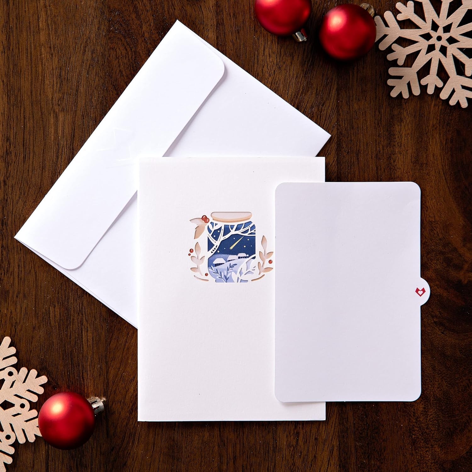 Winter Jar Pop up Card, 5X7-3D Greeting Card, Winter Holiday Card, Christmas in July Card for Teacher, Pop up Christmas Cards