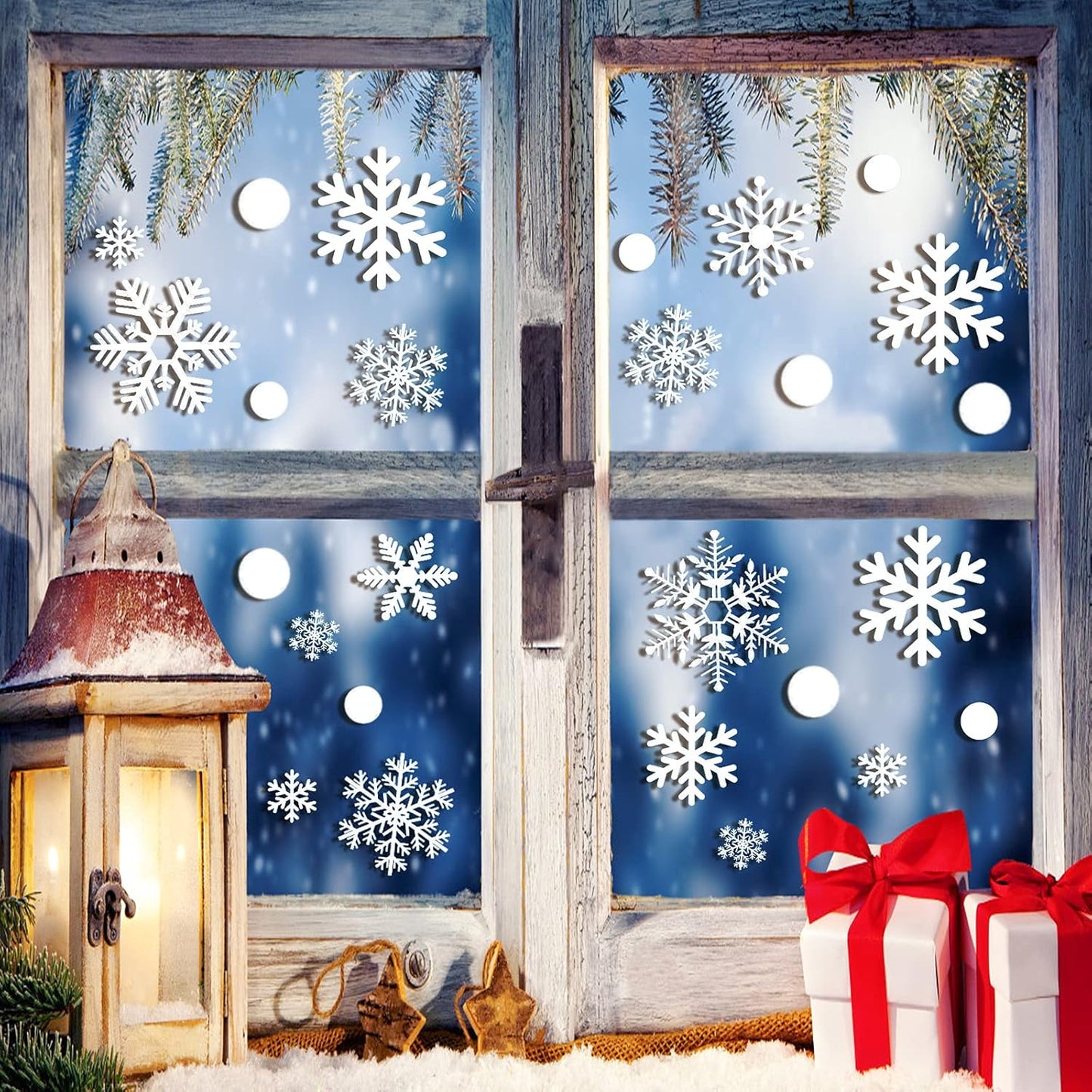Christmas Banner Decorations, Christmas Porch Decorations Xmas Decor Banner with Window Clings for Home Indoor Party 72"X12"