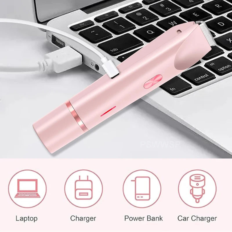 Electric Hair Remover for Women – Painless Facial Epilator & Body Hair Trimmer for Mustache, Legs, Bikini & Underarms | Gentle & Safe Shaver for Smooth Skin