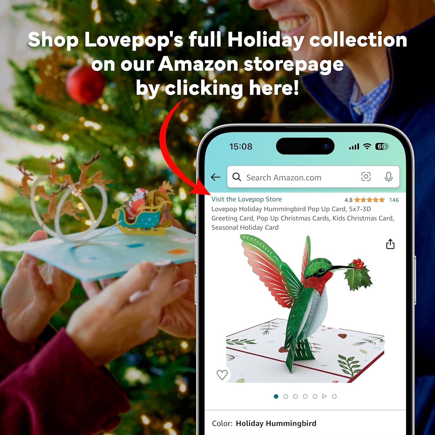 Winter Jar Pop up Card, 5X7-3D Greeting Card, Winter Holiday Card, Christmas in July Card for Teacher, Pop up Christmas Cards