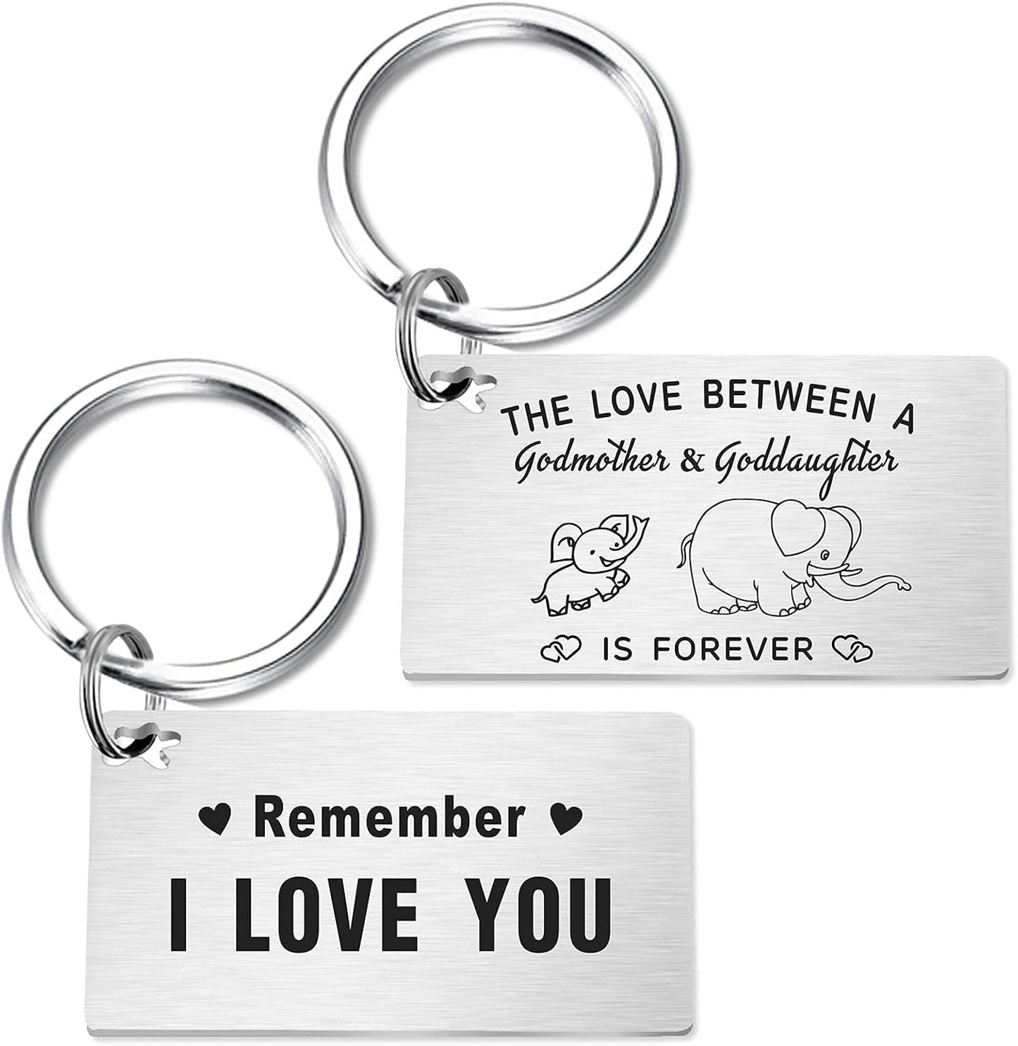 Godmother Proposal Gift, Godmother Gifts from Goddaughter, Keychian Gifts for Godmother Birthday Chirstmas Silver